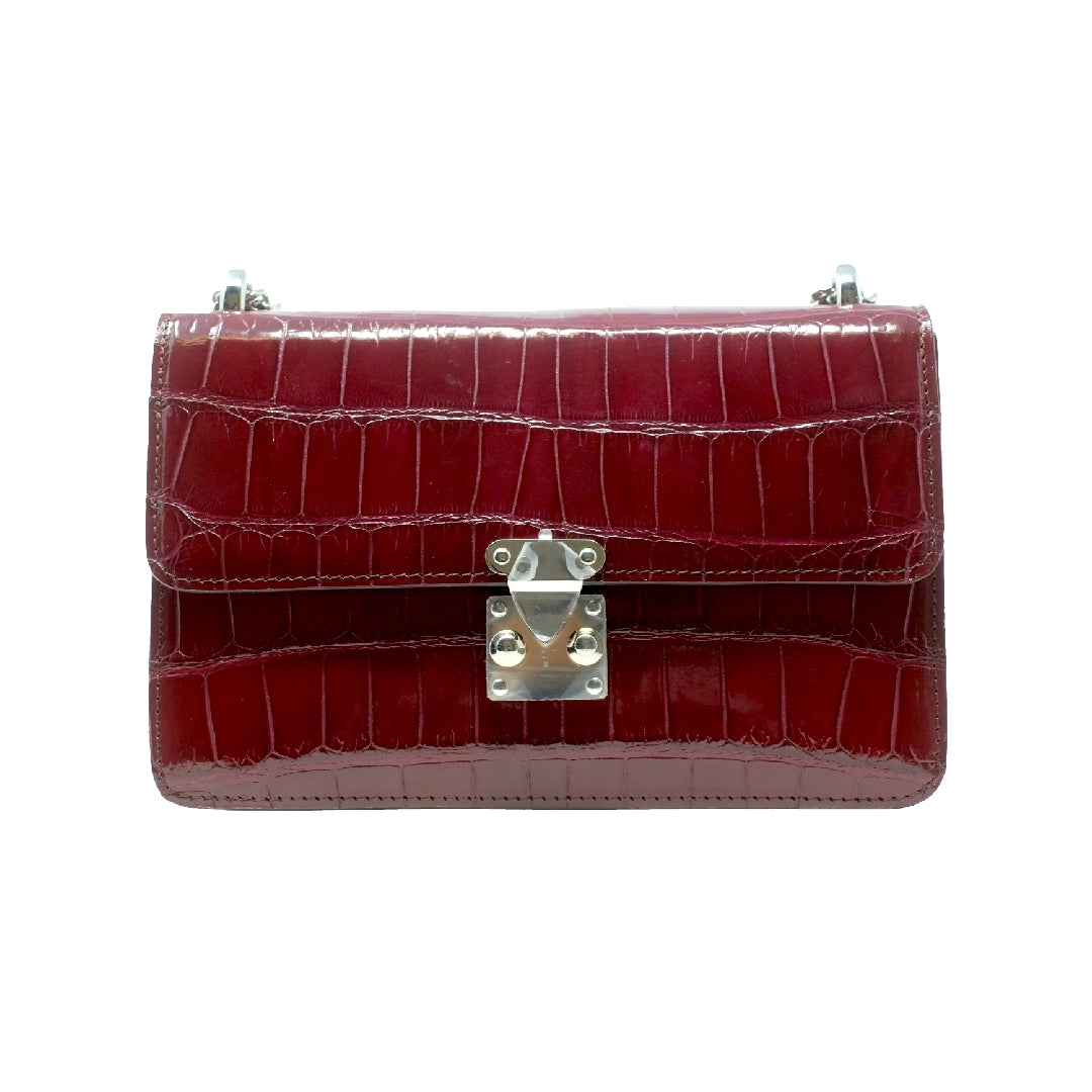 The Kalmia Bag – Bordeaux Alligator