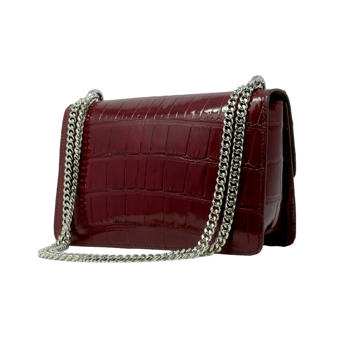 The Kalmia Bag – Bordeaux Alligator