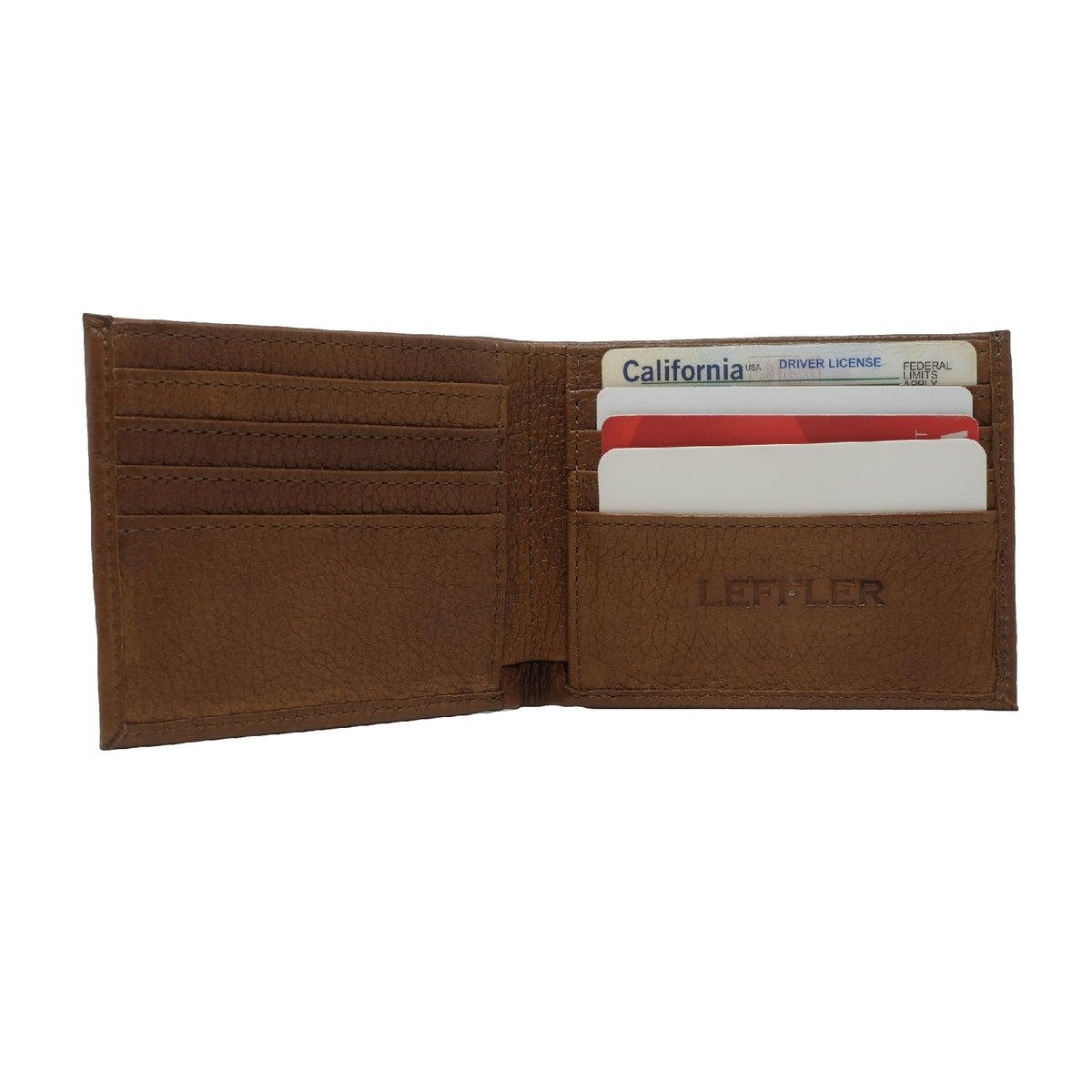 Deerskin Bifold Wallet — Cognac