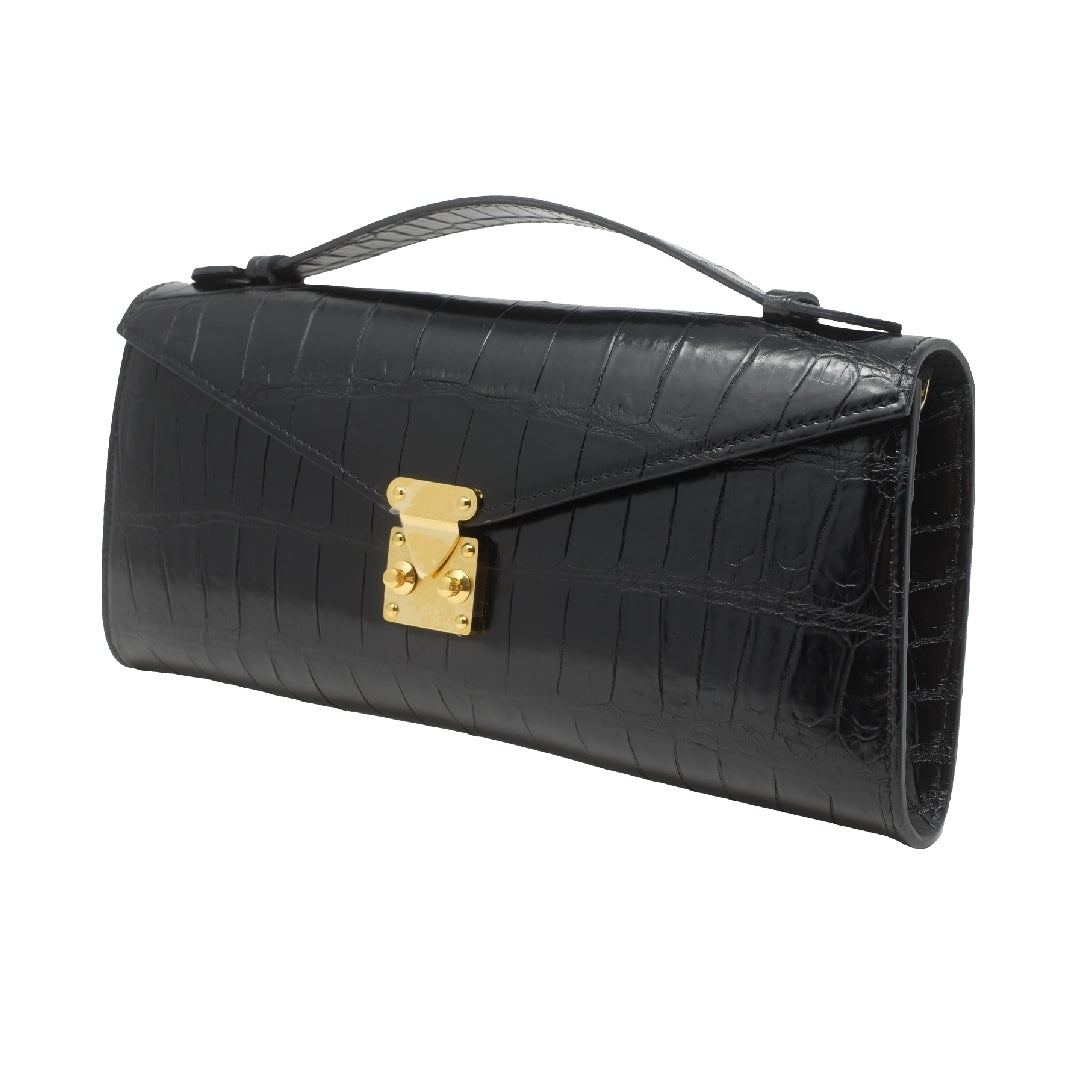 The Ellie Bag – Black Alligator