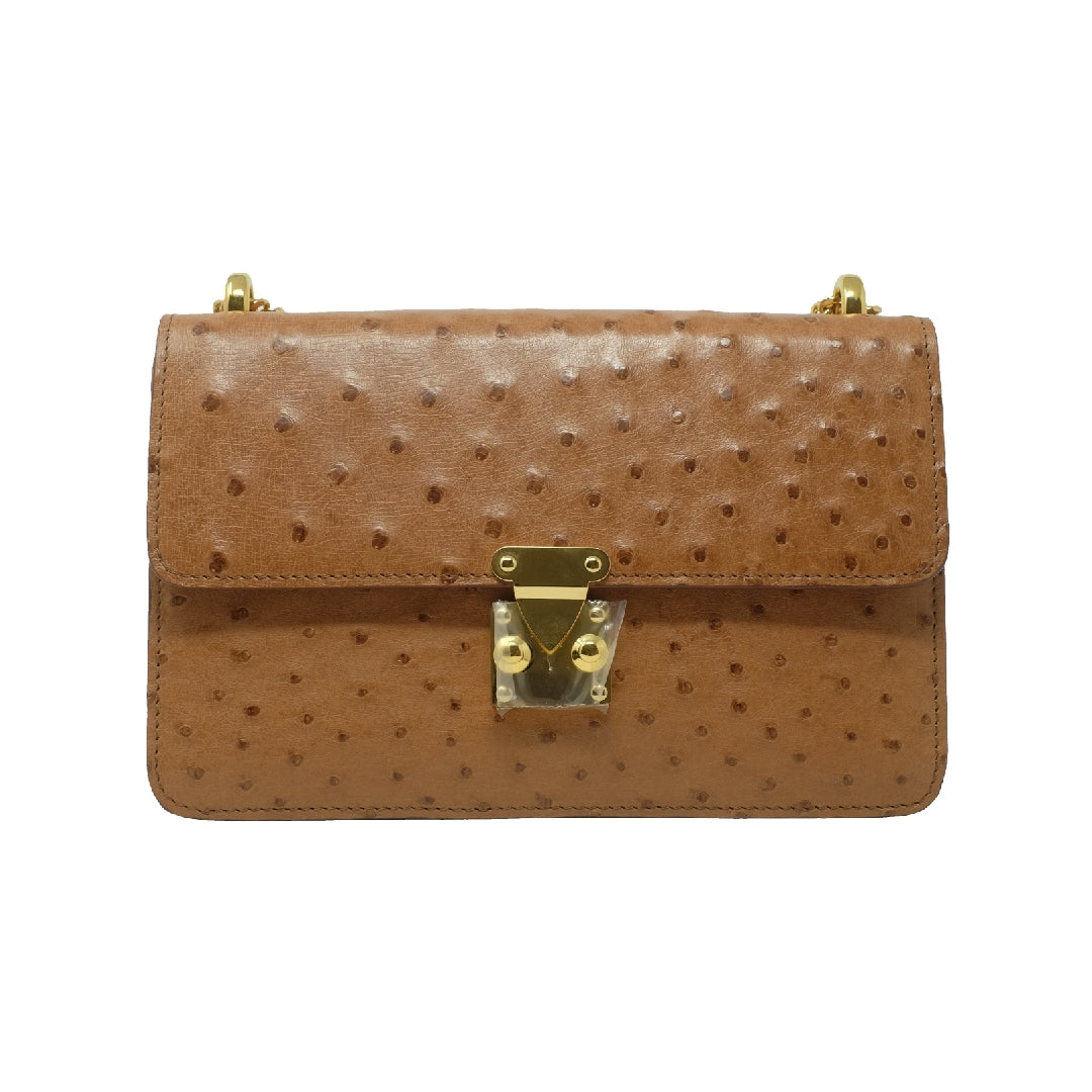 The Kalmia Bag – Burnished Cognac Ostrich