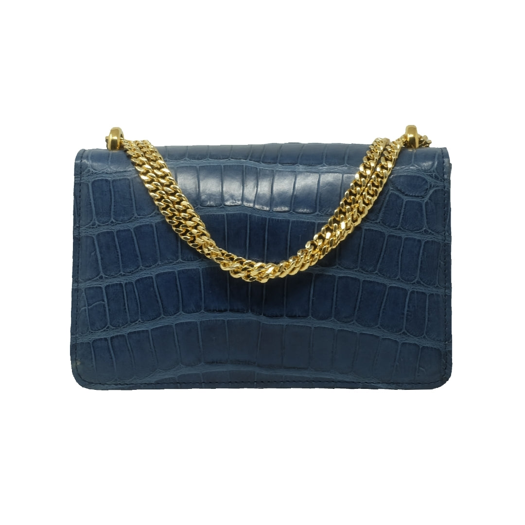 The Kalmia Bag – Midnight Slate Alligator