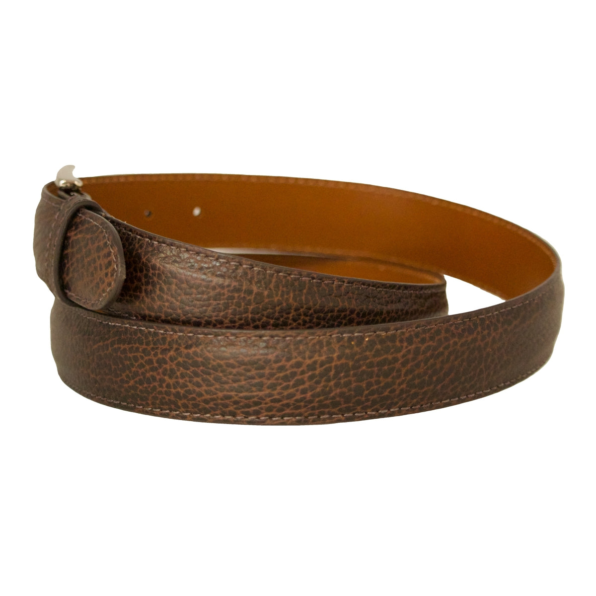 Bison Leather Belt — Chocolate