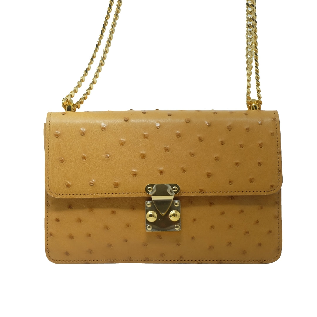 The Kalmia Bag – Honey Ostrich