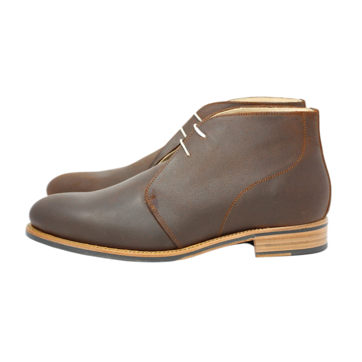 WAXED BROWN SUEDE CHUKKA