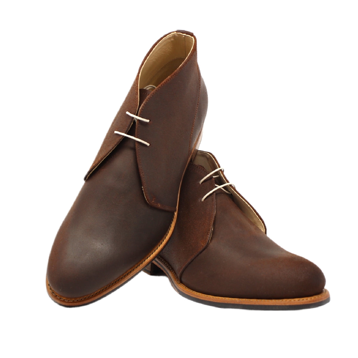 WAXED BROWN SUEDE CHUKKA