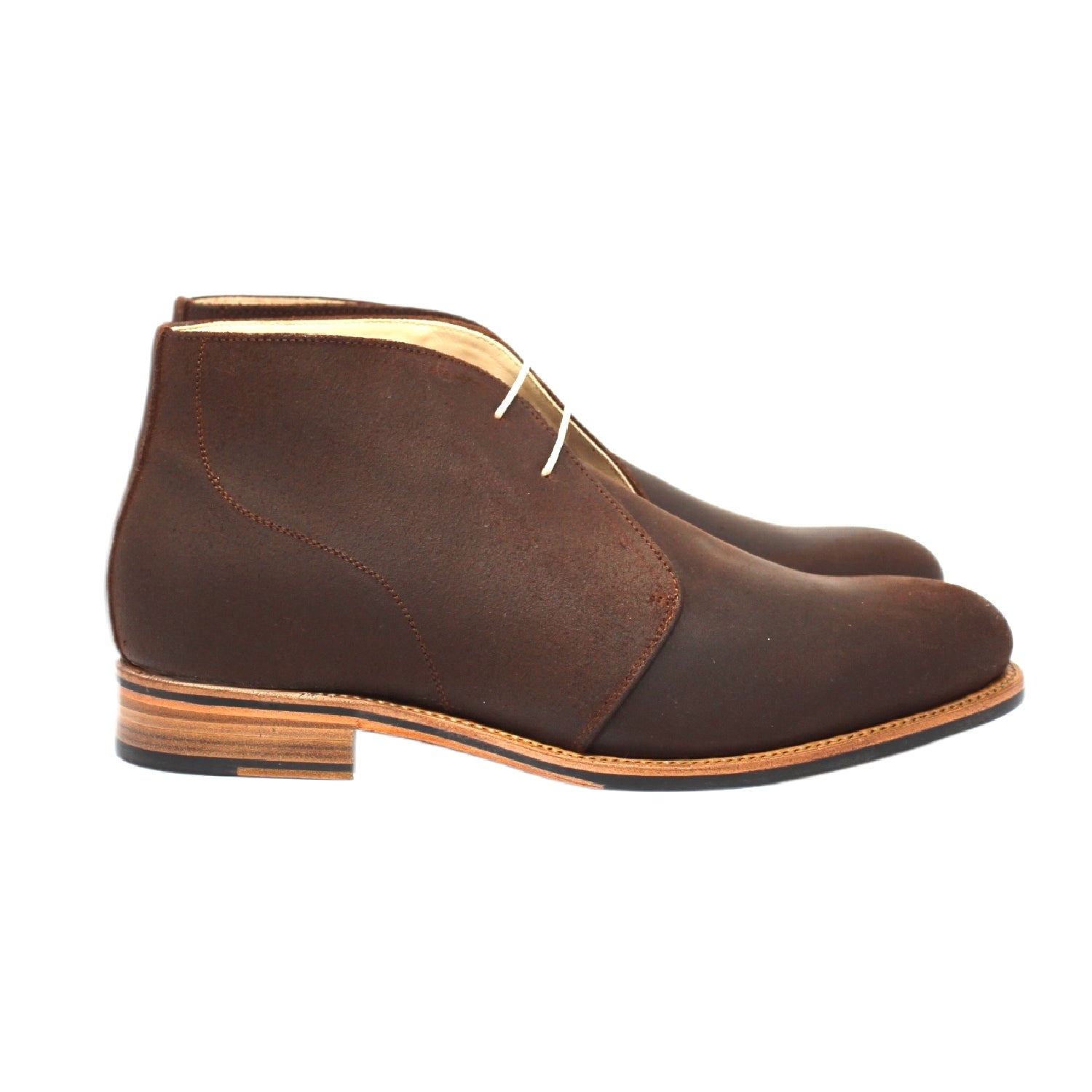 WAXED BROWN SUEDE CHUKKA