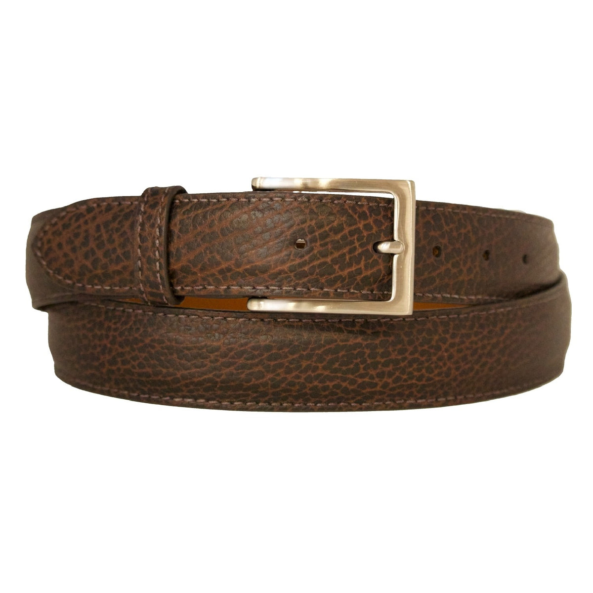 Bison Leather Belt — Chocolate