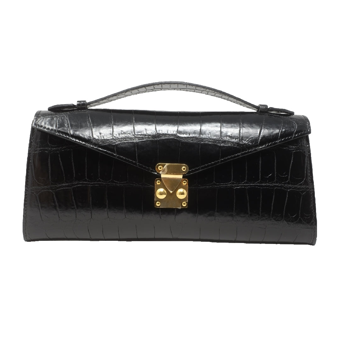 The Ellie Bag – Black Alligator