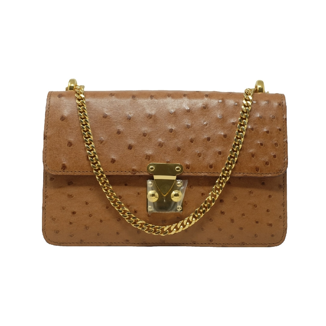 The Kalmia Bag – Burnished Cognac Ostrich