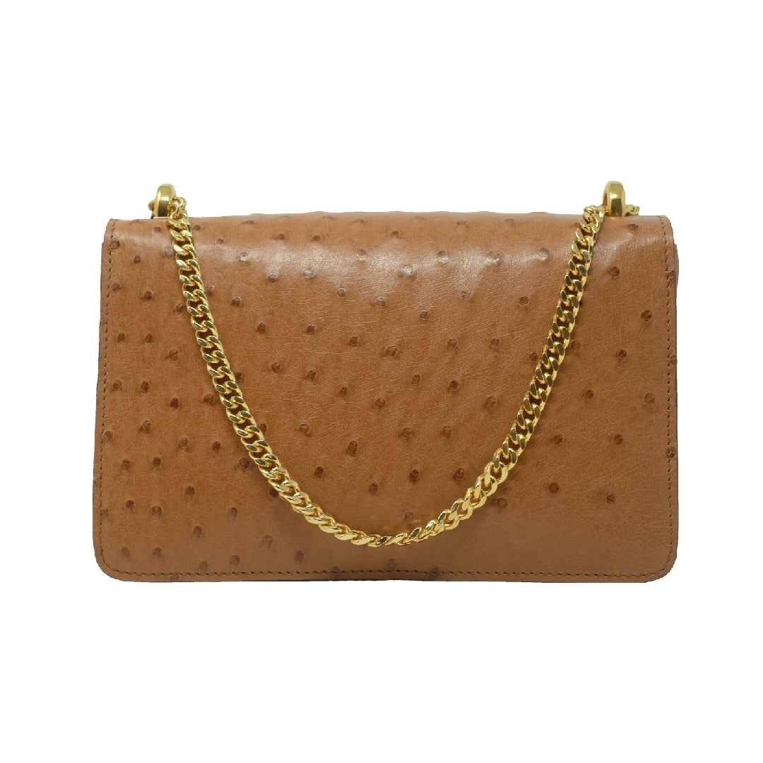 The Kalmia Bag – Burnished Cognac Ostrich