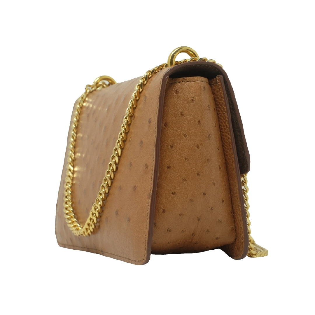 The Kalmia Bag – Burnished Cognac Ostrich