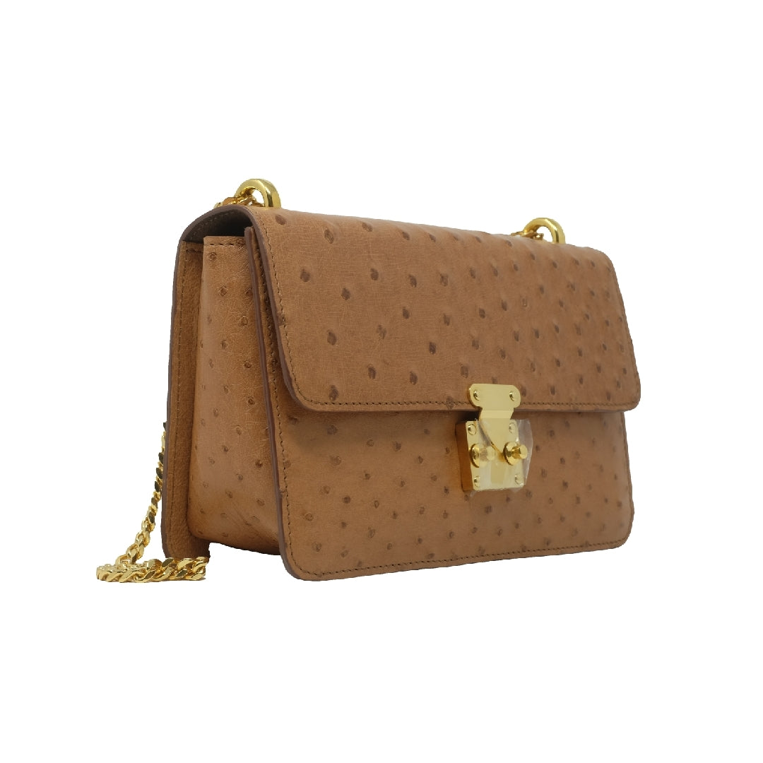 The Kalmia Bag – Burnished Cognac Ostrich