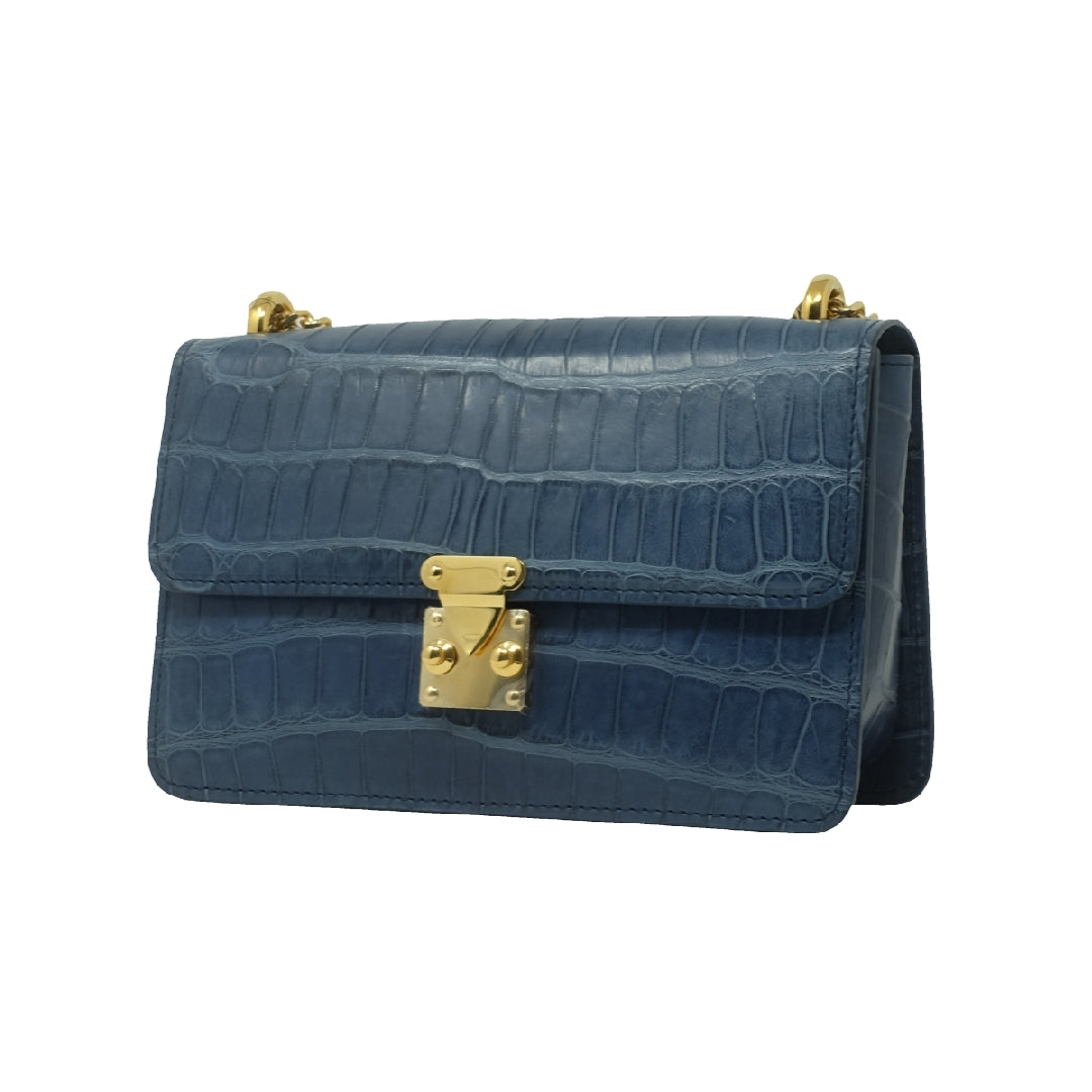 The Kalmia Bag – Midnight Slate Alligator