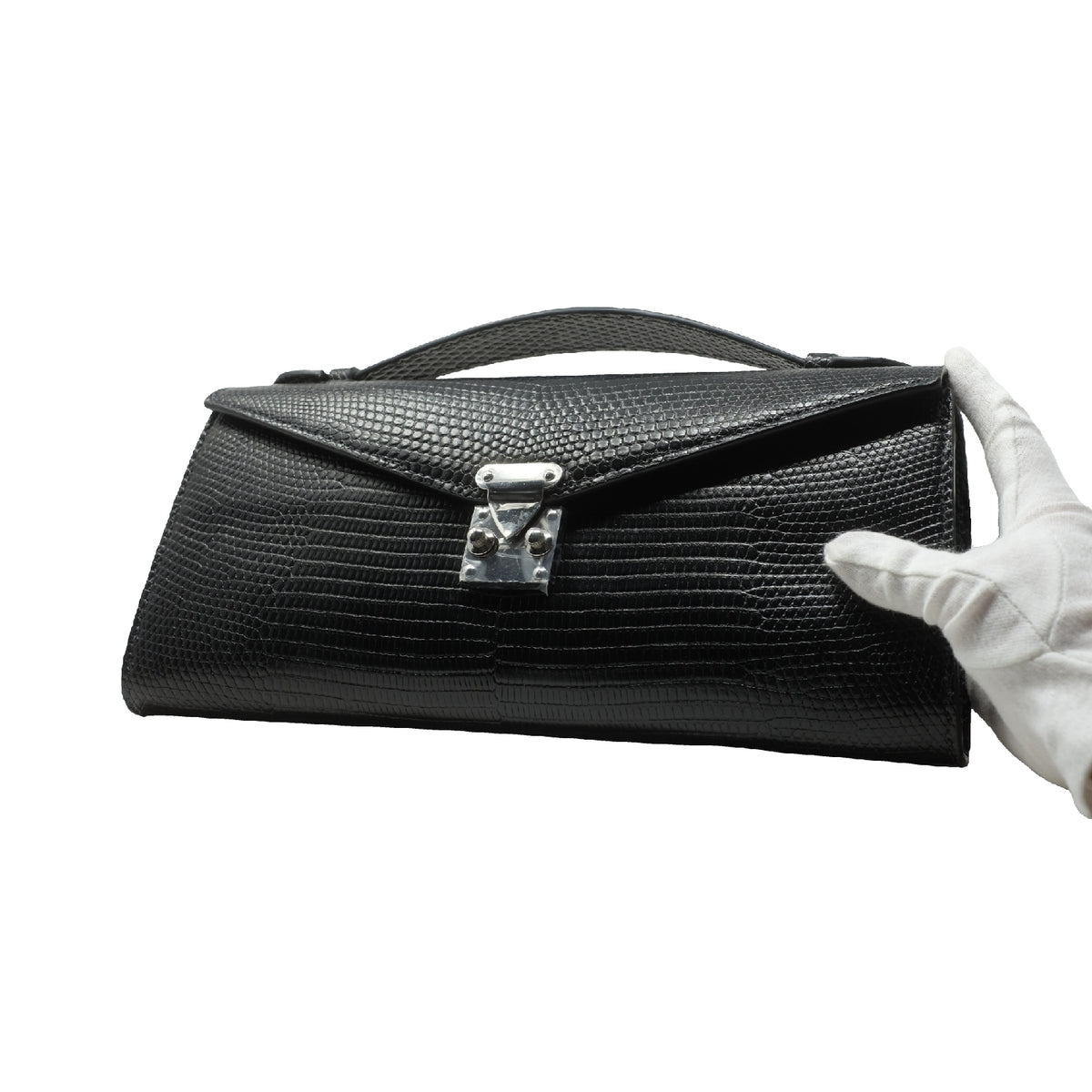 The Ellie Bag – Black Lizard
