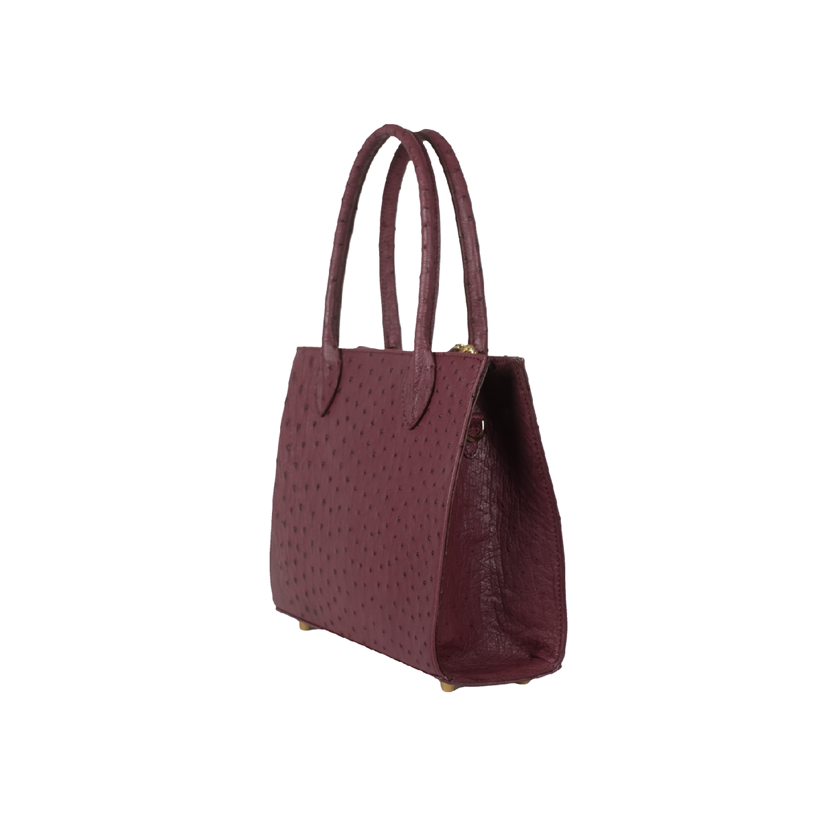 The Jacquie Tote – Burgundy Ostrich
