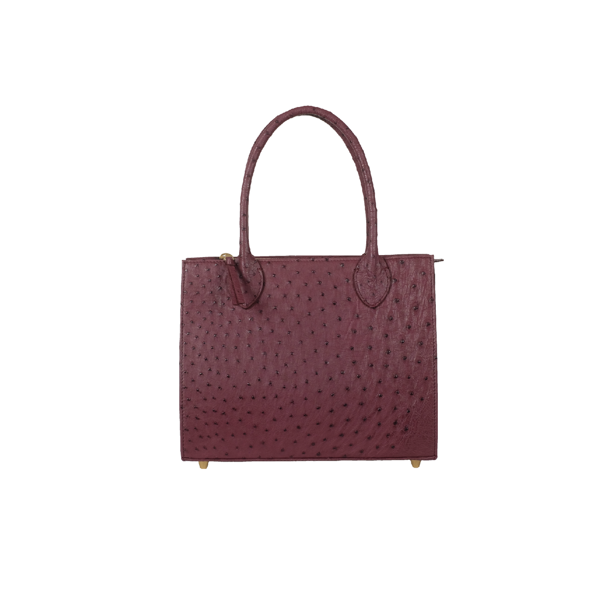 The Jacquie Tote – Burgundy Ostrich