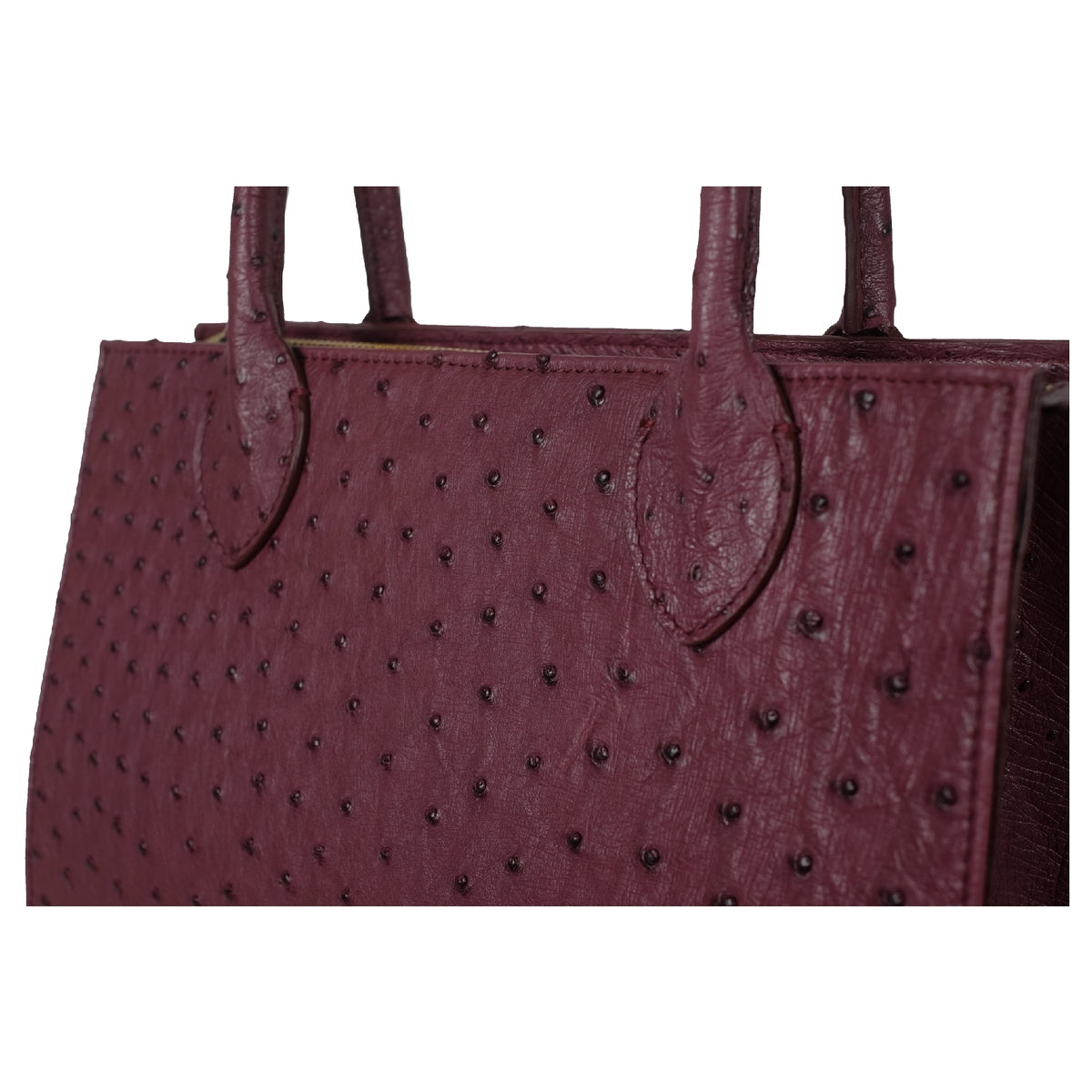 The Jacquie Tote – Burgundy Ostrich