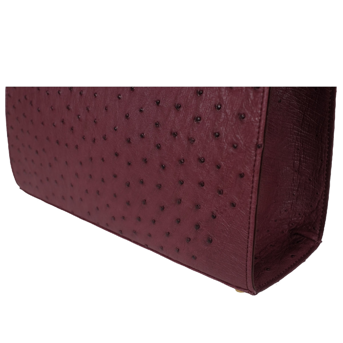 The Jacquie Tote – Burgundy Ostrich