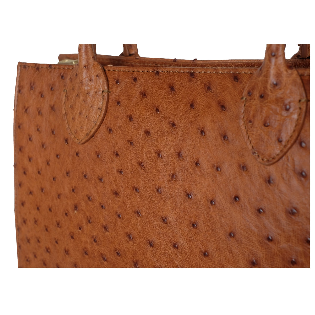 The Jacquie Tote – Saddle Ostrich