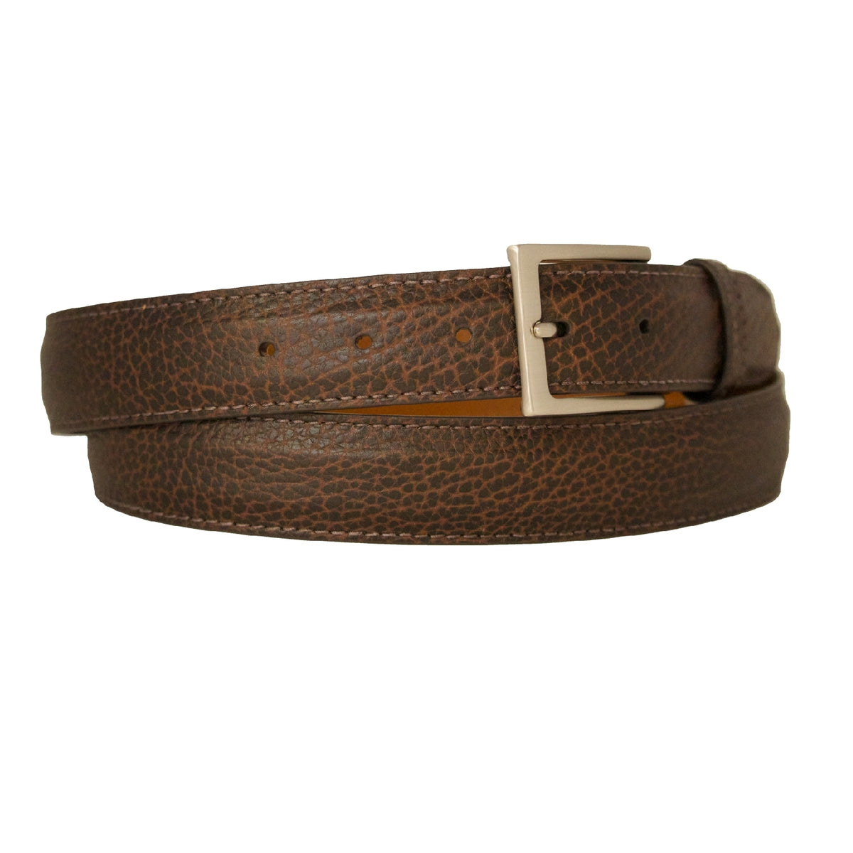 Bison Leather Belt — Chocolate