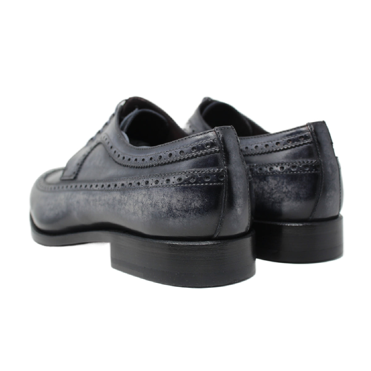 Charcoal full brogue wing tip