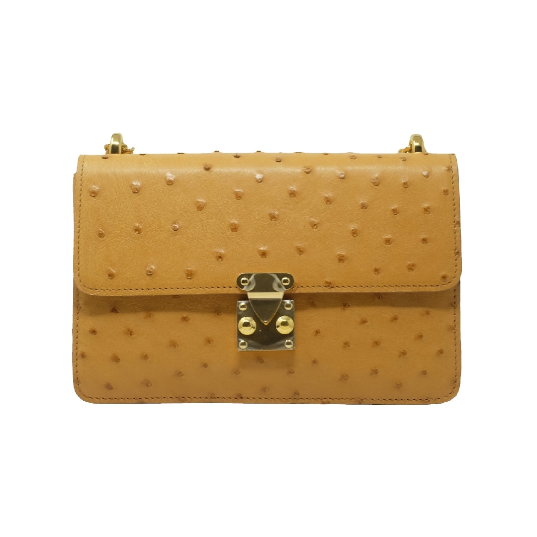 The Kalmia Bag – Honey Ostrich