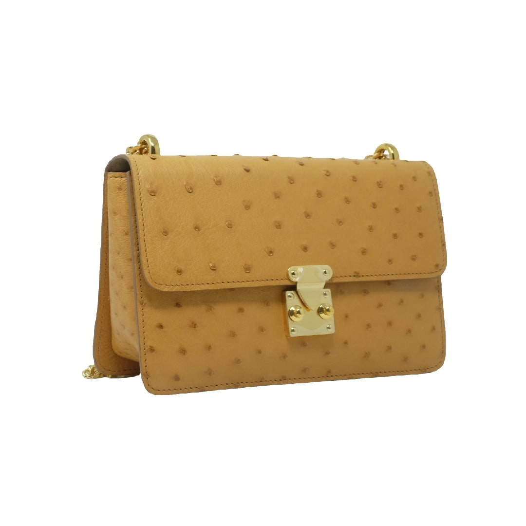The Kalmia Bag – Honey Ostrich