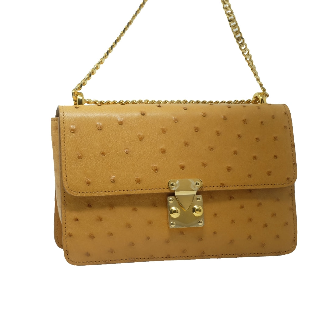 The Kalmia Bag – Honey Ostrich