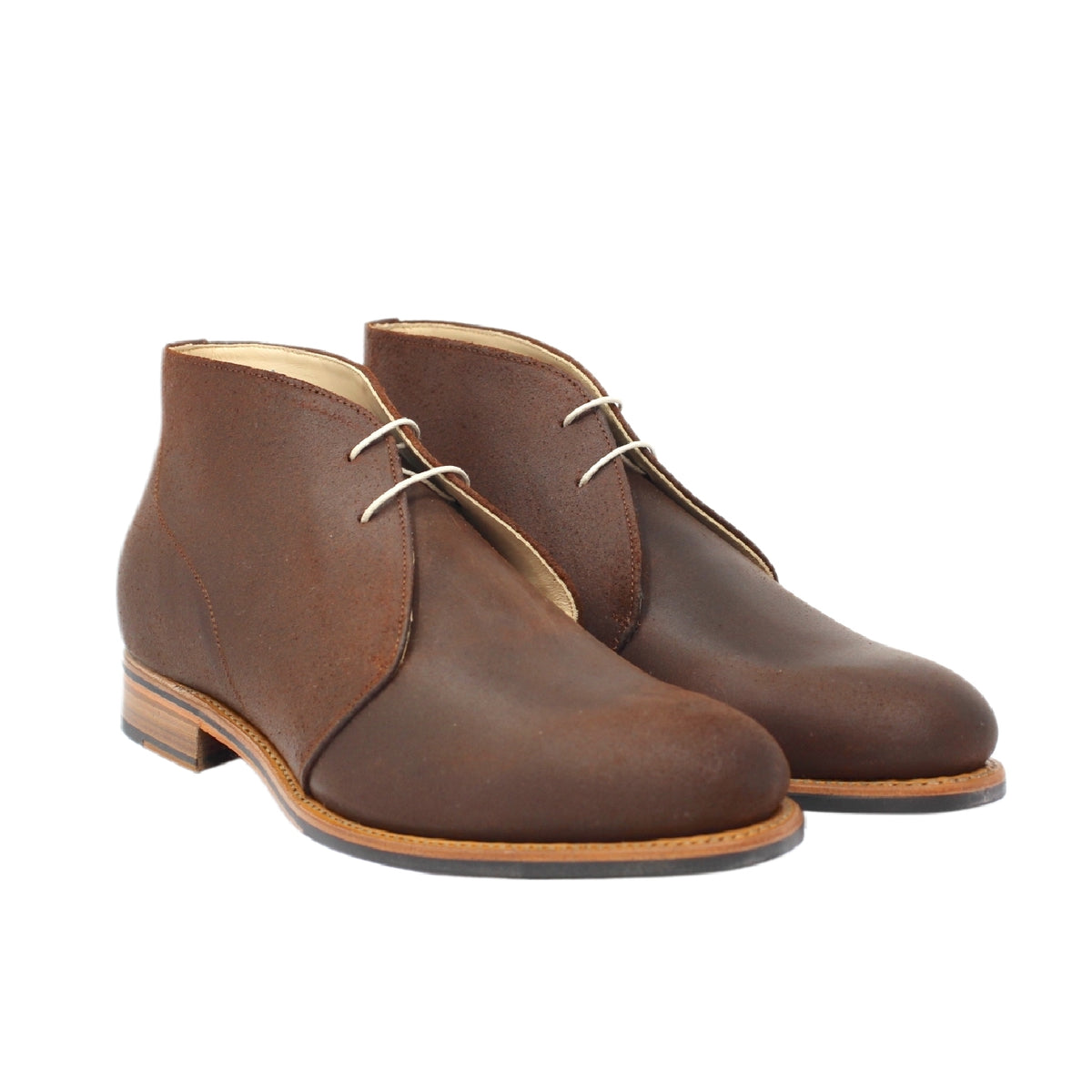 WAXED BROWN SUEDE CHUKKA