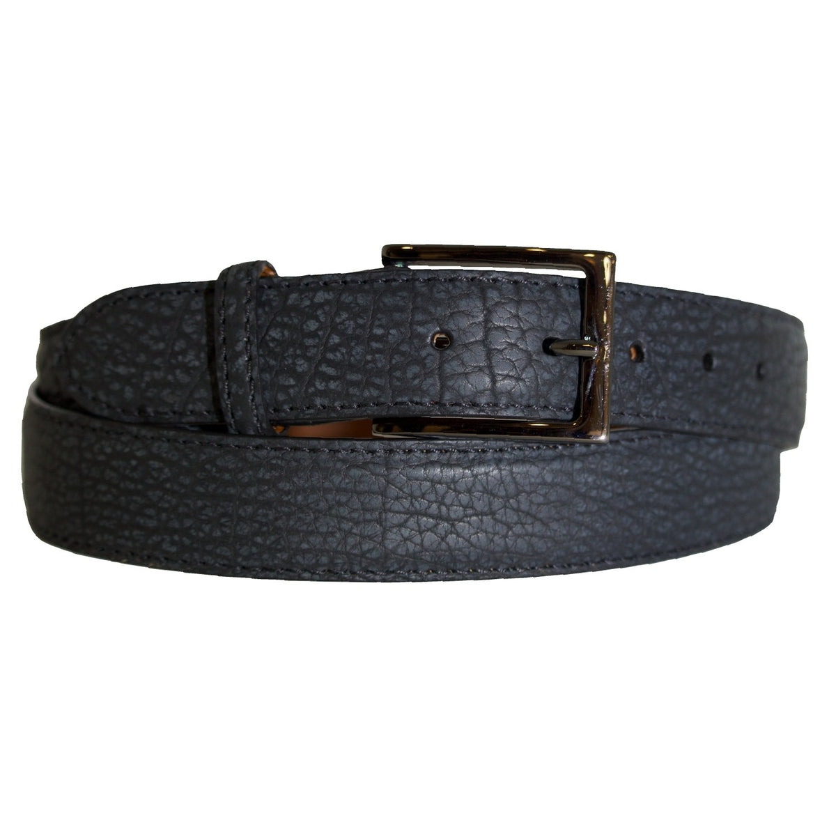 Bison Leather Belt — Charcoal