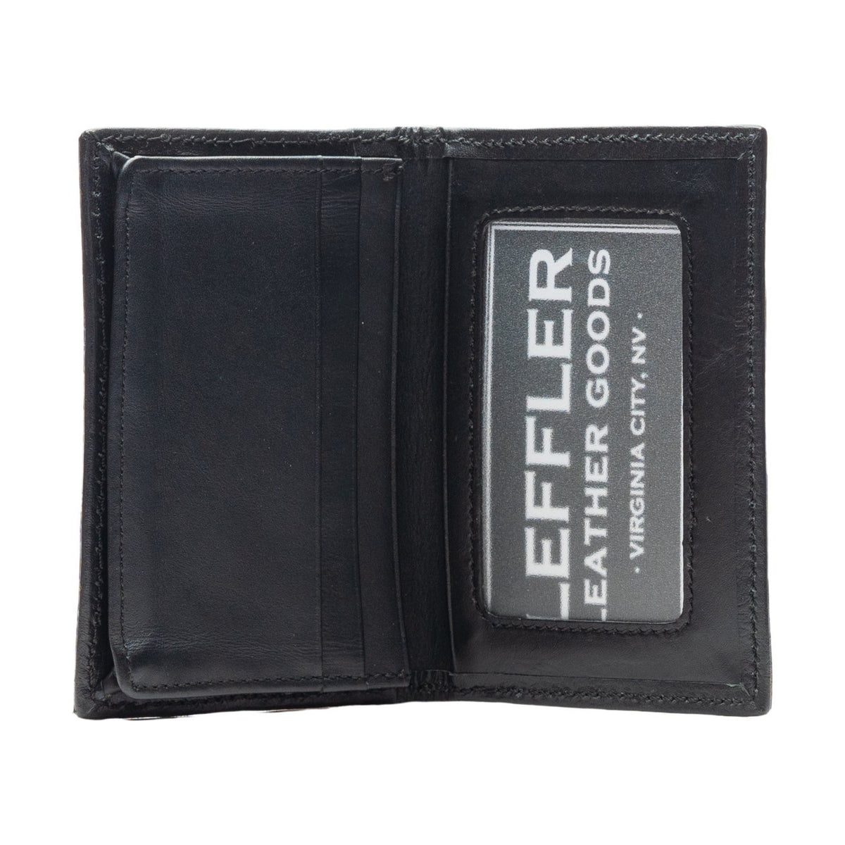 Black Alligator 2 Pocket With ID Holder Wallet